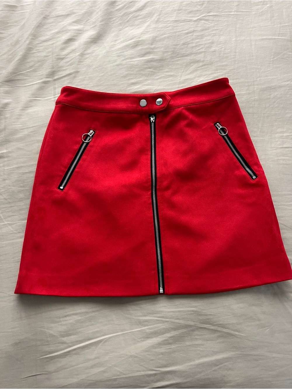 Red Suede Skirt